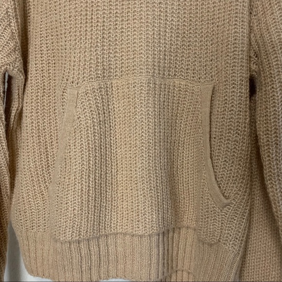 NWT H&M Beige Knit Pullover Hoodie - Picture 10 of 11